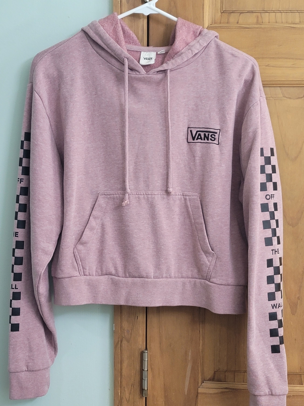 Vans Women's Pink Pullover Hoodie Sweatshirt